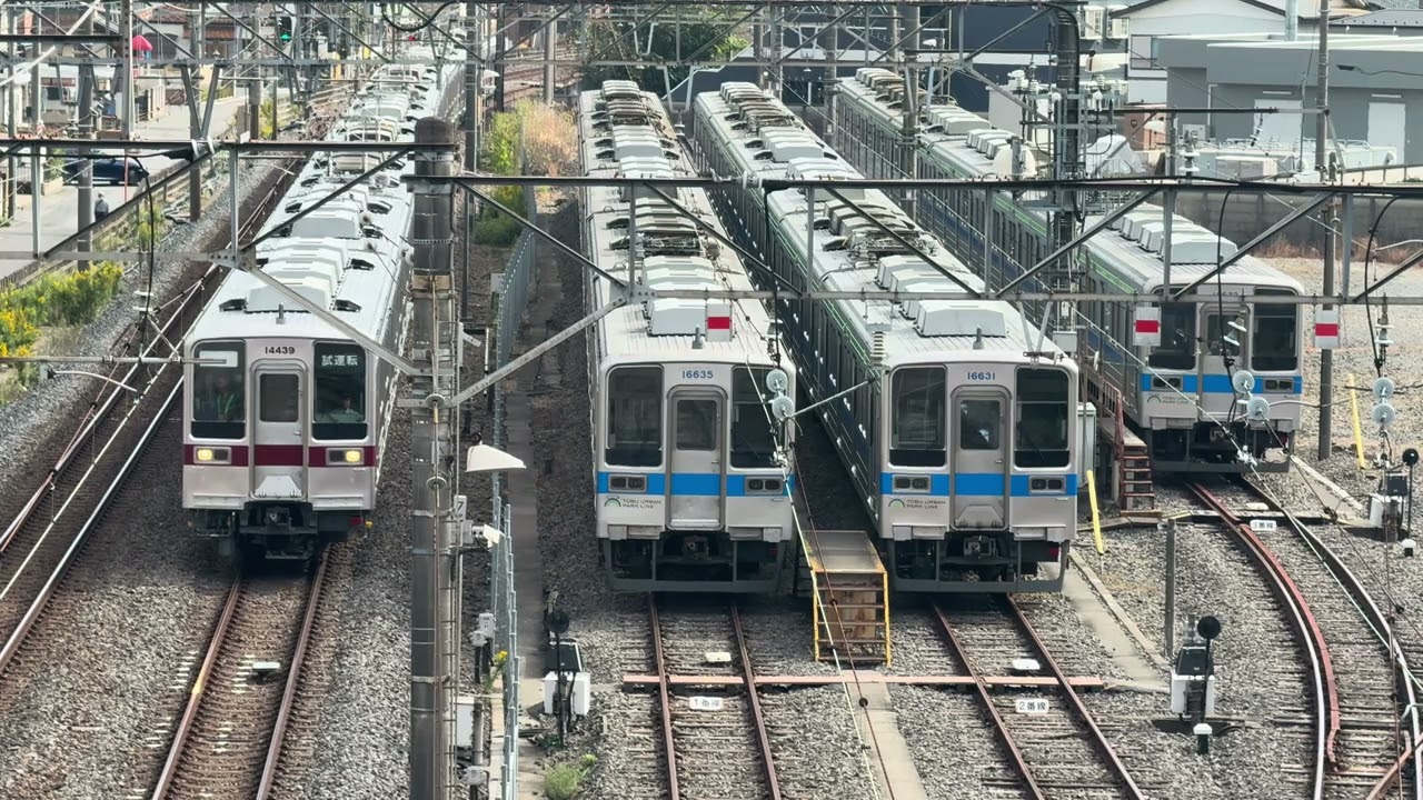 東上線車両が伊勢崎線で試運転！10030型4本並び】東武10000系10030型