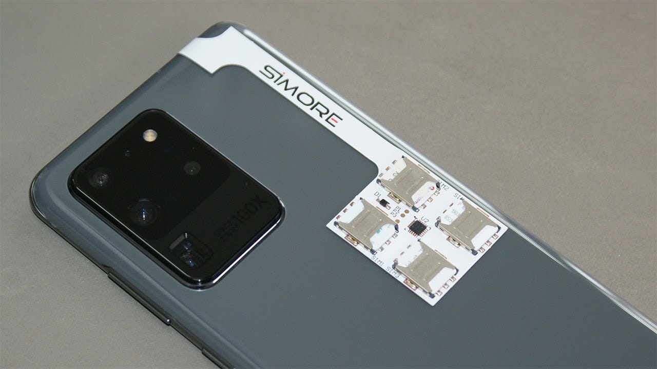 Galaxy S20 Ultra with 4 SIM & Micro SD cards using SIMore Speed ZX