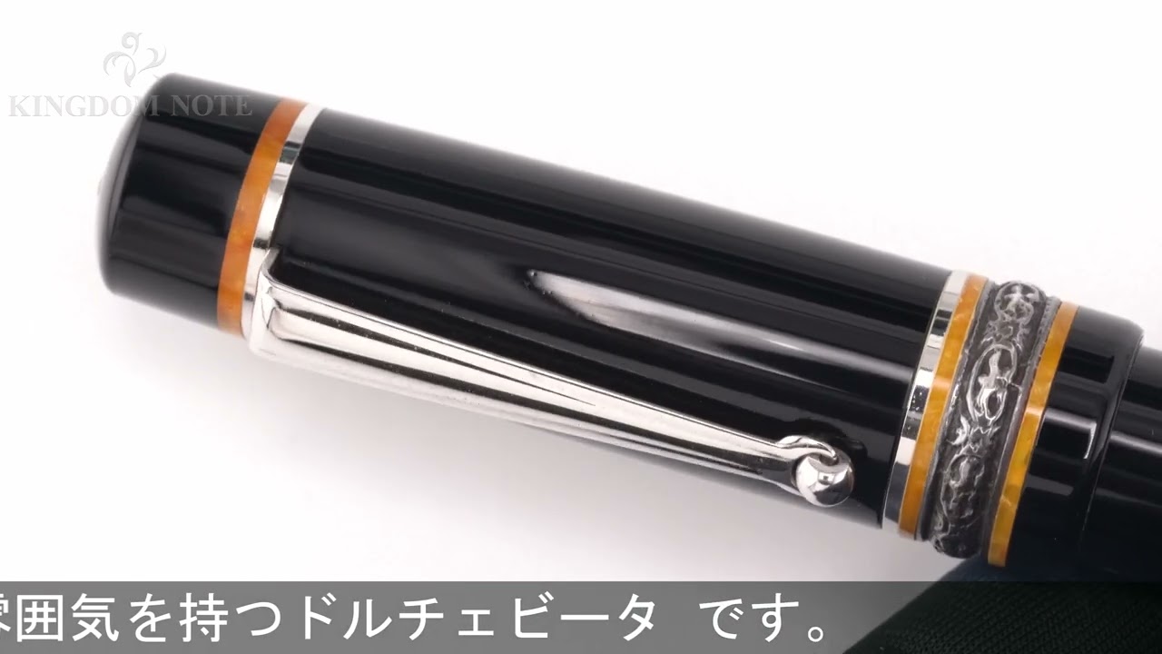 DELTA デルタ 万年筆 ドルチェビータ ミディアム ソワレ 18K/M - YouTube