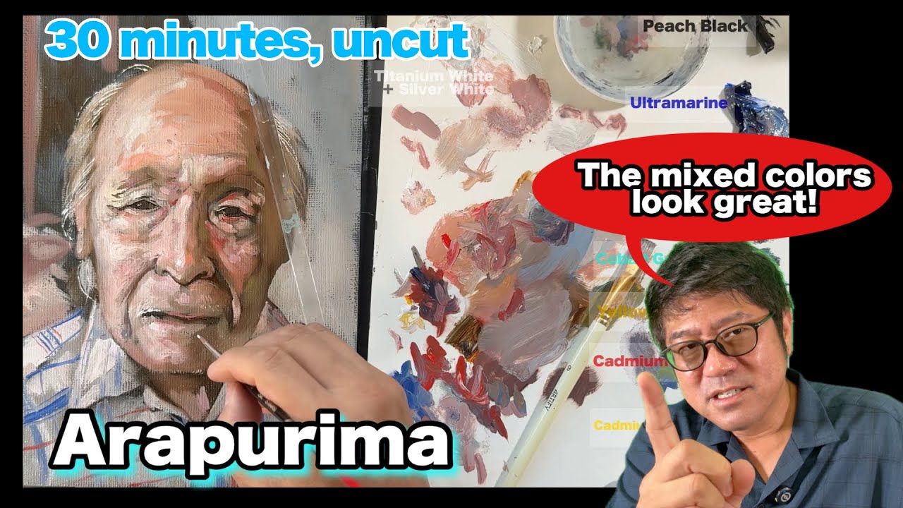 敬老の日【アラプリマ！】一発で描く極意、混色をしっかり見せます
