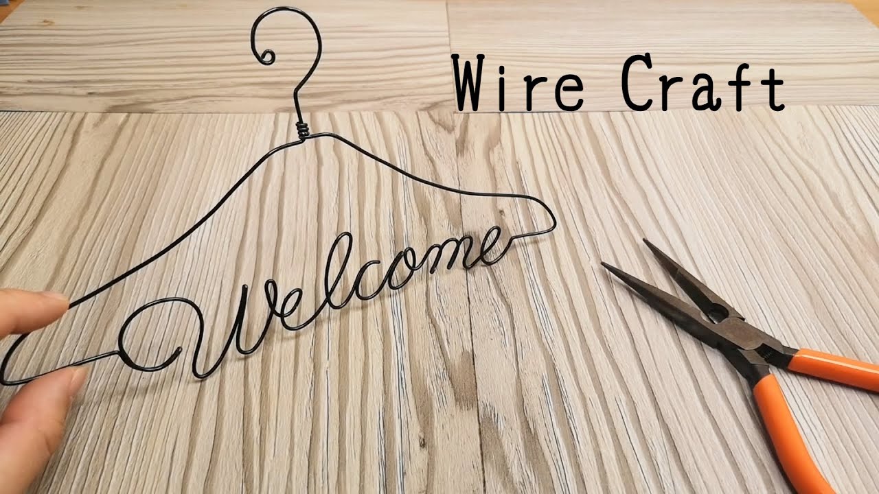 How To Make Welcome Hanger With Wire - YouTube