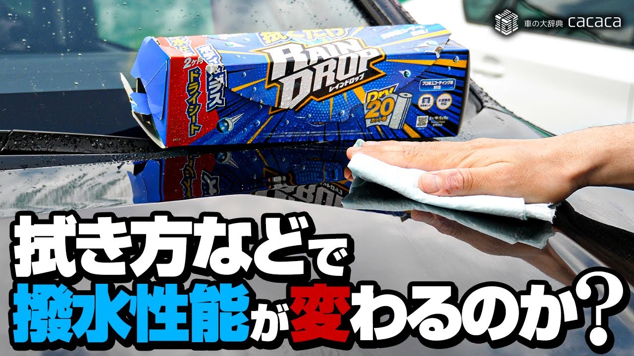 Does the water-repellent performance of Wipe-Away Raindrop change