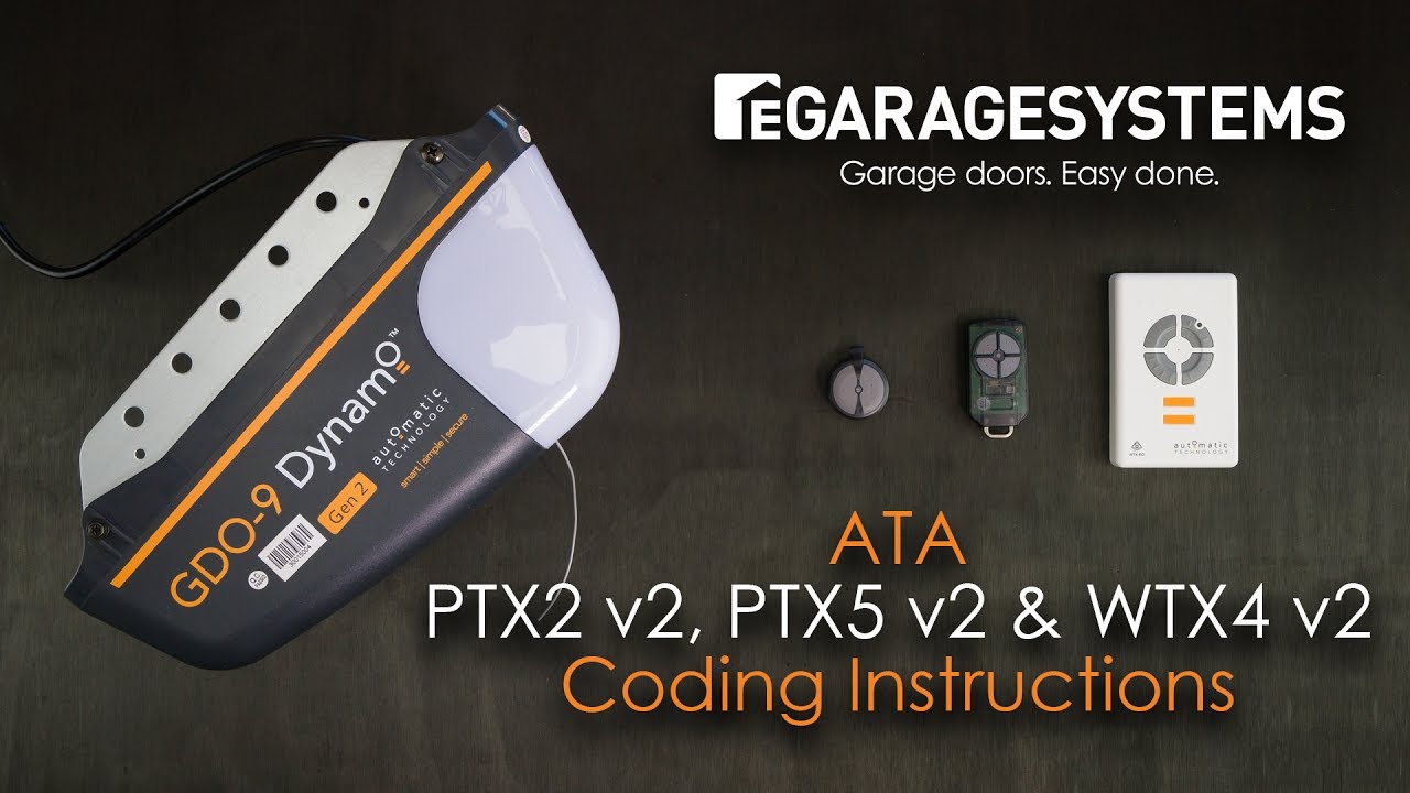 Coding the ATA PTX2 v2, PTX5 v2 & WTX4 v2 into a GDO-9 Dynamo