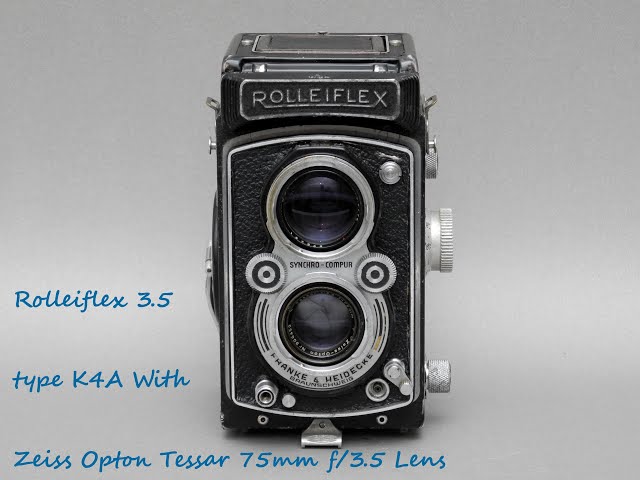 Rolleiflex 3.5 type K4A With Zeiss Opton Tessar 75mm f/3.5 Lens