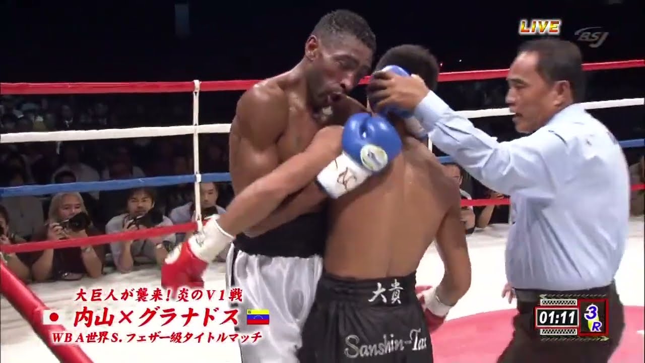 内山高志 vs アンヘル・グラナドス WBA S・フェザー級タイトルマッチ