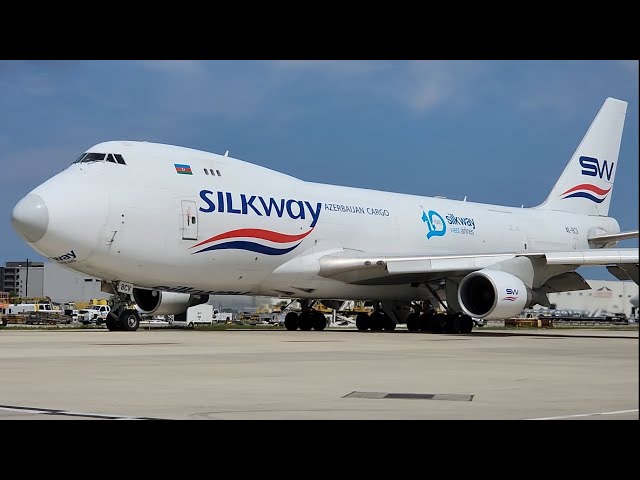 Silk Way West Airlines Boeing 747-400F [4K-BCV] Taxies Out of ORD