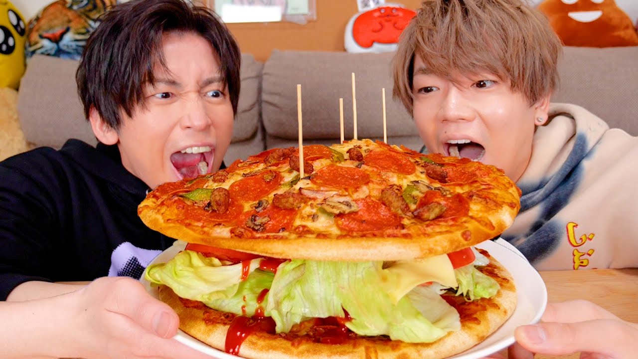 If you make a giant hamburger out of pizza, it's so food