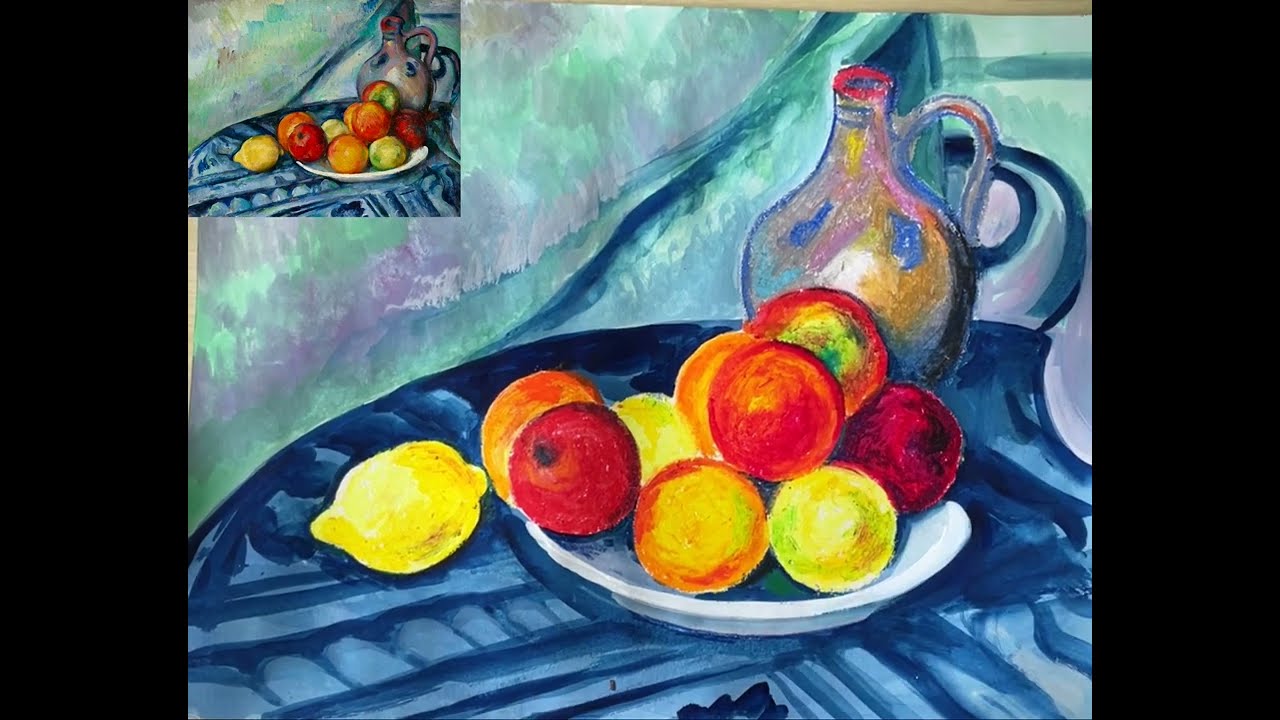 小学生でも水彩とクレパスで簡単！本格的に見える！セザンヌの名画