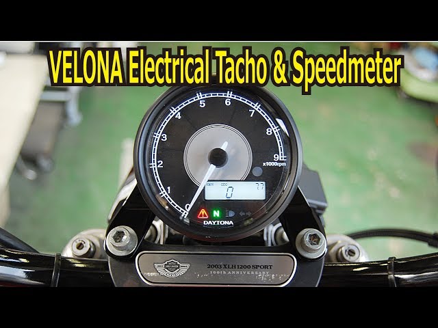 VELONA Electrical Tacho & Speedmeter on XL1200S Sportster - YouTube