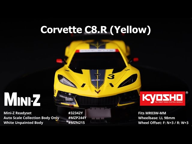 KYOSHO MINI-Z RWD CHEVROLET® CORVETTE® C8.R Yellow - YouTube