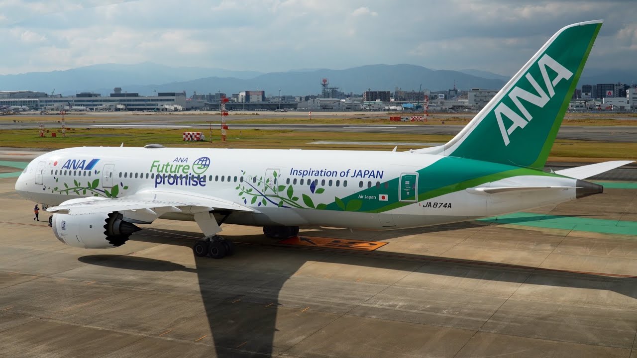 ANA Future Promise Livery Boeing 787-8 JA874A Pushback and Takeoff