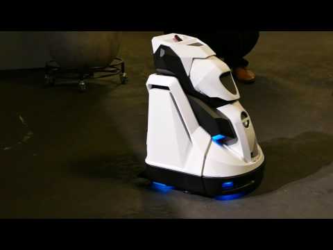 Cerevo 変形ロボットプロジェクター「Tipron」 自動充電 - YouTube