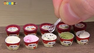 DIY Fake food - Häagen Dazs Style Miniature ice cream