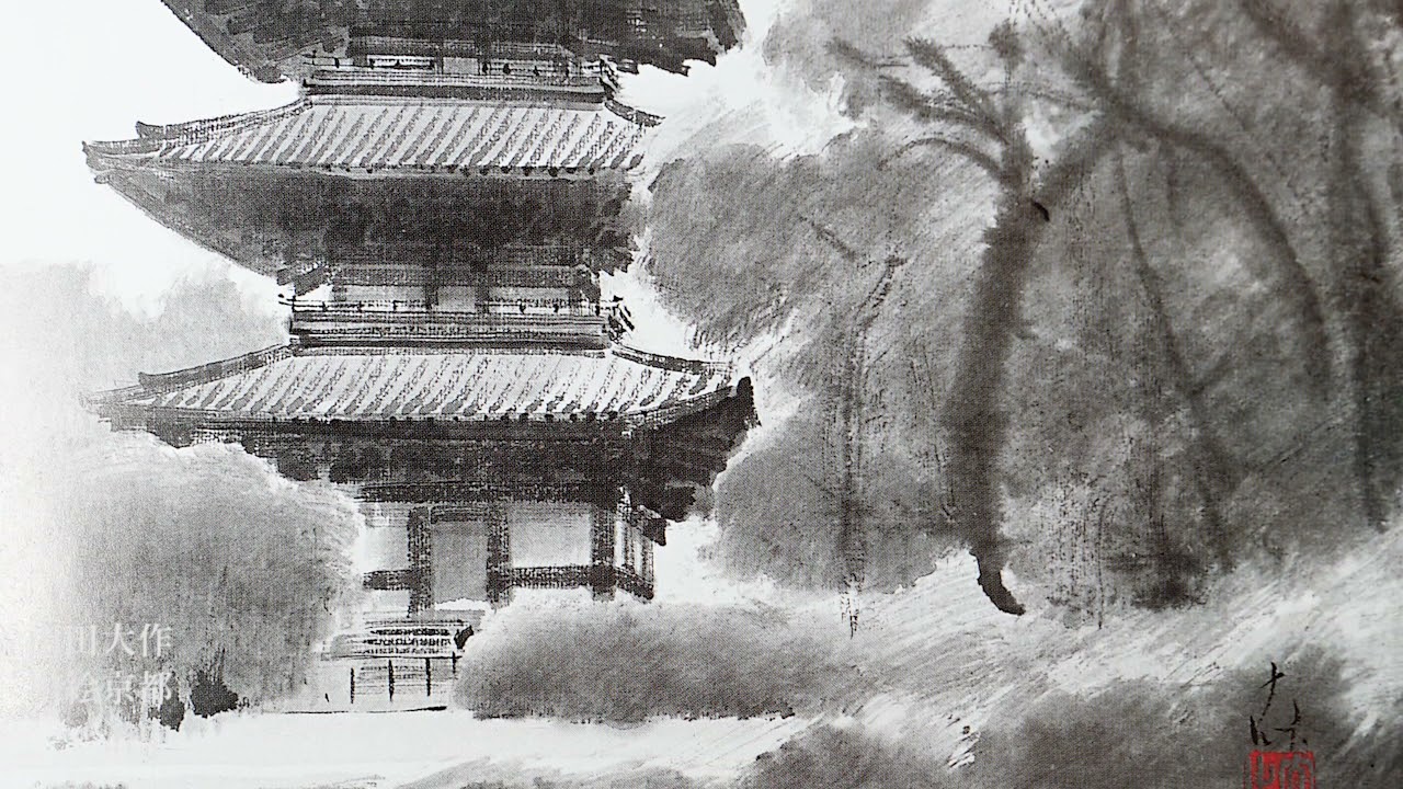 山田大作 水墨画創作動画全集 第二十一弾 墨絵京都 其の1 洛中