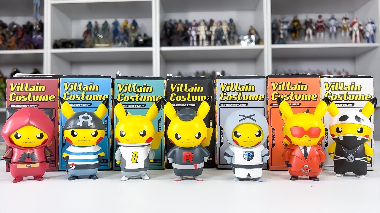 Pokémon Pikachu Villan Costume VInyl Figures Unboxing and Review