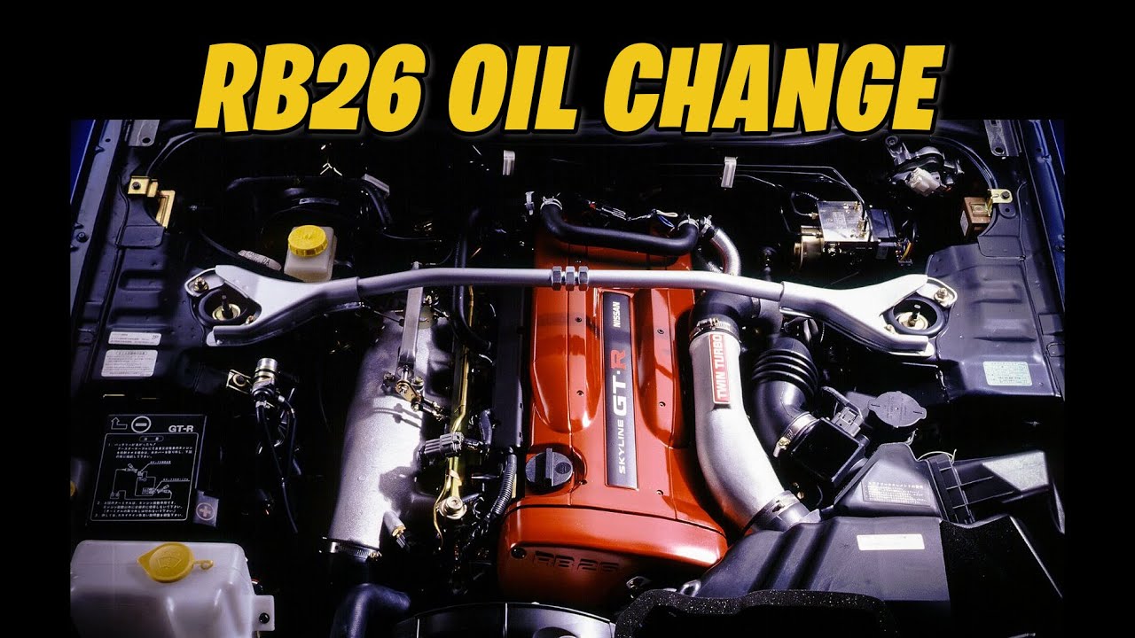 RB26 Oil Change - R32/R33/R34 - YouTube