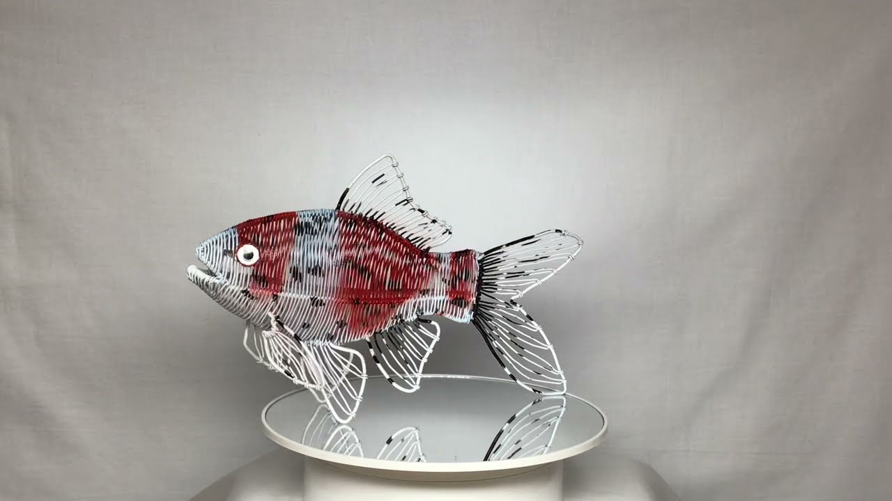 ワイヤークラフト】朱文金【立体 魚】 - さかなで本舗 minne gallery