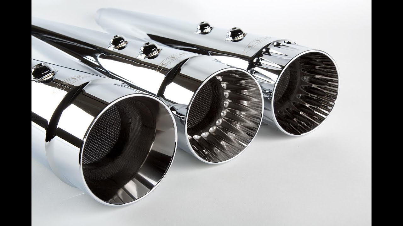 CFR M8ツーリング 4.5インチ スリップオンマフラー ダブルフルーテッド