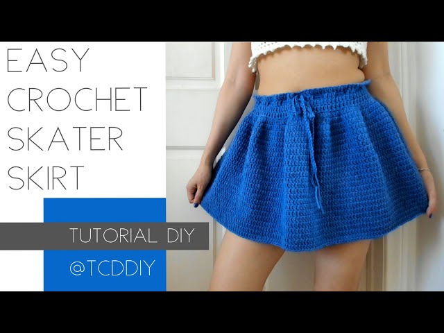 How to Crochet a Skater Skirt (EASY) | Tutorial DIY - YouTube