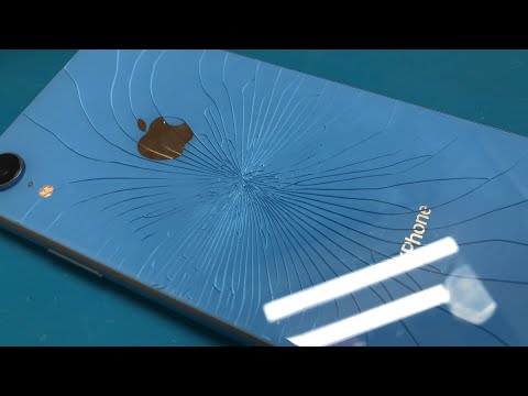 iPhone XR バックパネル割れ交換修理分解 - YouTube