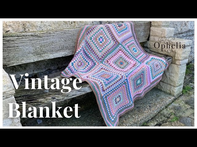 Crochet Granny Square Blanket Tutorial // Vintage Granny Square