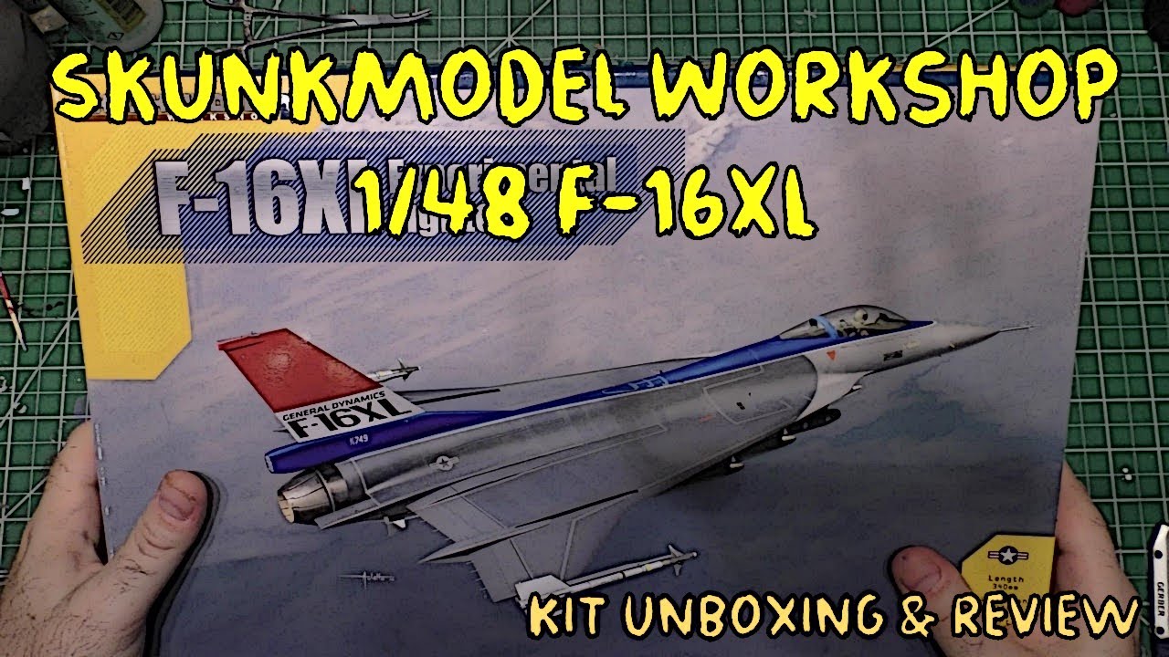 SkunkModel Workshop 1/48 F-16XL Kit Unboxing & Review - YouTube