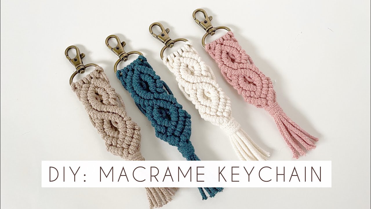 DIY: MACRAME KEYCHAIN TUTORIAL | INTERMEDIATE MACRAME | HOW TO