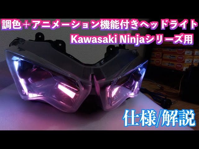 Kawasaki Ninja ZX-25R/ZX-4R/ZX-6R カスタムヘッドライト紹介 - YouTube