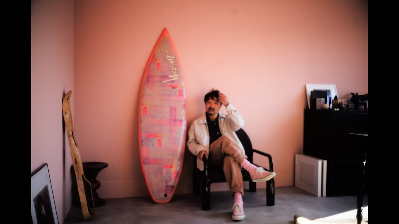 1984 Shawn Stussy shaped and artwork surfboard - YouTube