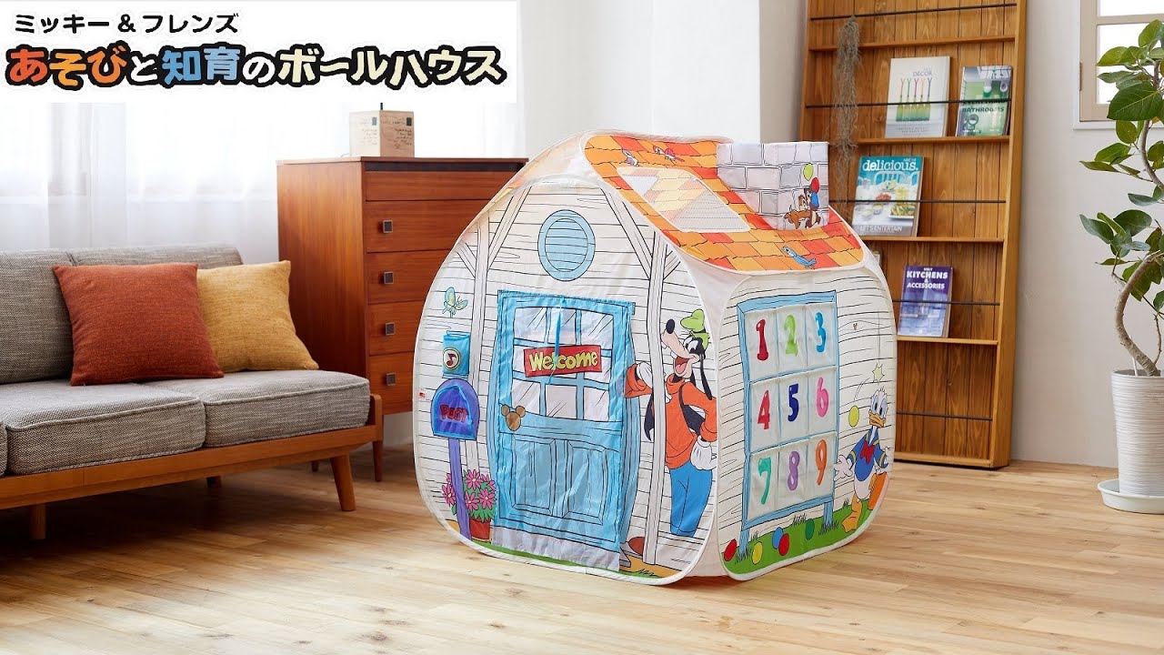 ミッキー＆フレンズ あそびと知育のボールハウス ボール100個付き 収納