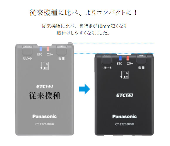 セットアップ込み ETC2.0車載器 Panasonic CY-ET2620GD ※ナビ非連動型