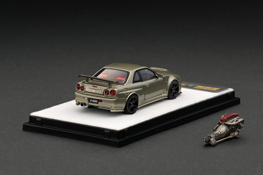 PGM-641001-1 1/64 Nismo R34 GT-R Z-tune Jade Green With Engine