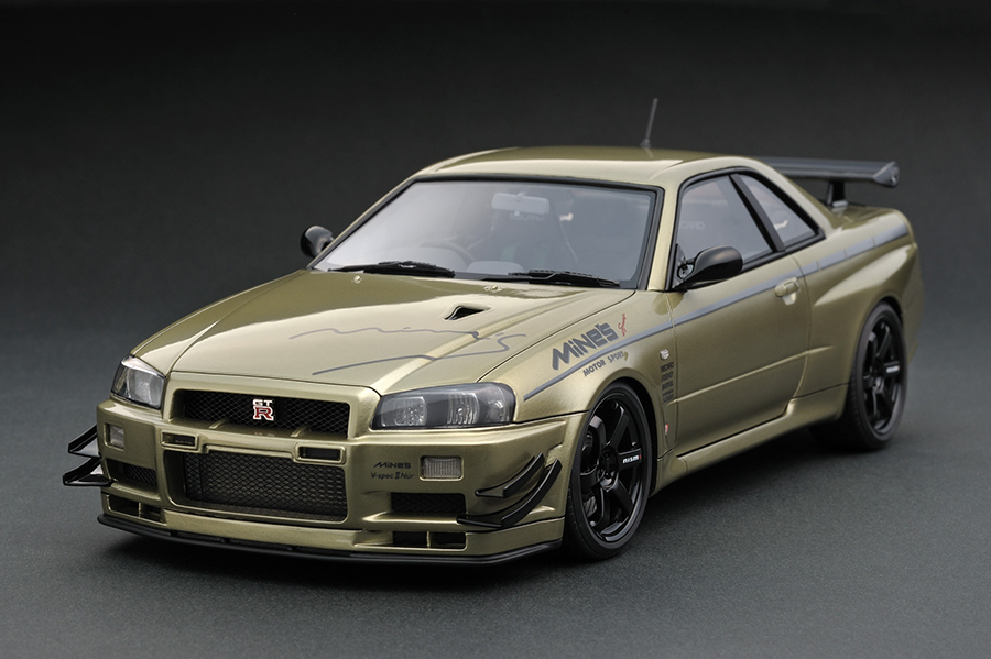 IG0349 1/18 Nissan Skyline GT-R Mine's (R34) Millennium Jade
