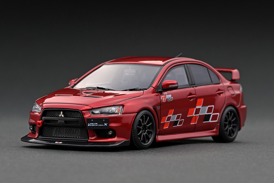 IG2568 1/43 Lancer Evolution X (CZ4A) Red Metallic With Engine
