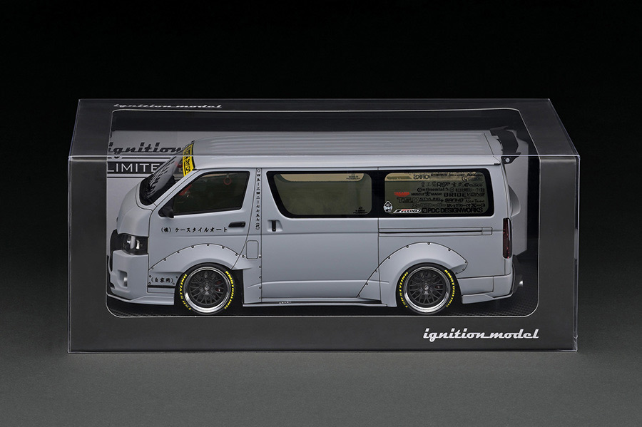 IG2802 1/18 T・S・D WORKS HIACE Matte Gray With Roof Rack | LINE