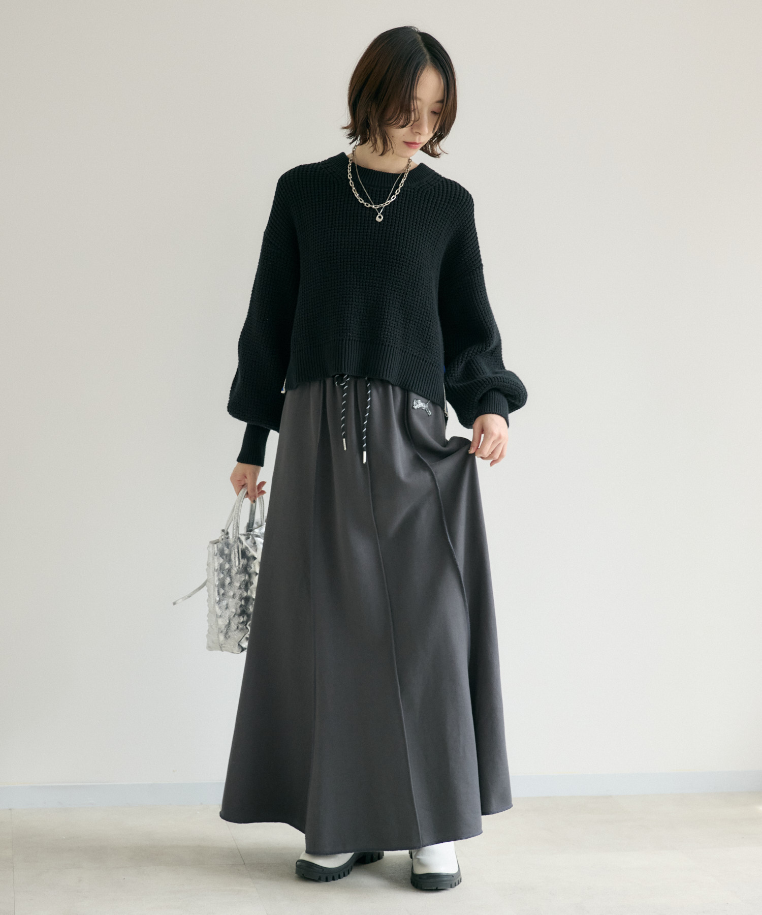 TRANOI. TORAステッチフレアスカート | IKG crossing