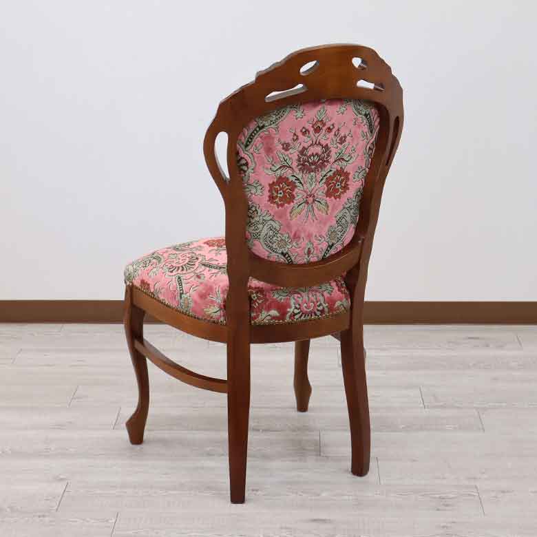 イタリア ダイニングチェア ピンク・金華山 猫脚 – 輸入家具の