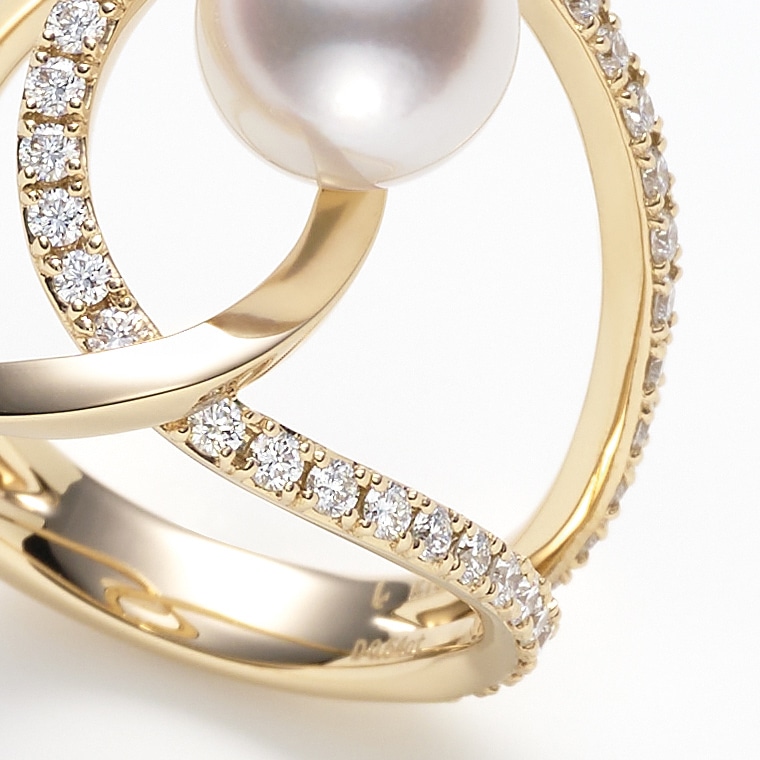 はなかさね ふんわりパールリング YG(ゴールド): かがよい | IMAYO