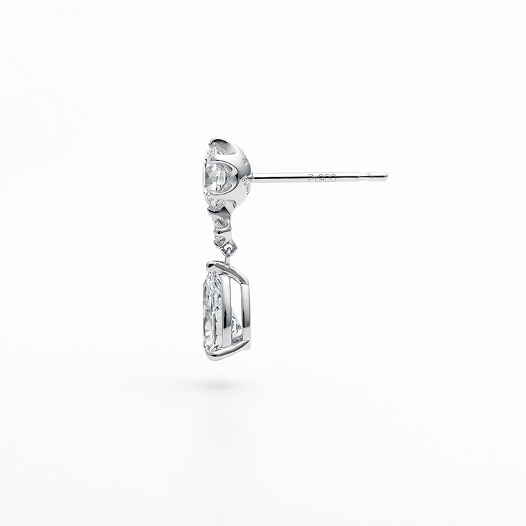 J003 ラボグロウンダイヤモンド/ピアス/total 1.20ct(プラチナ