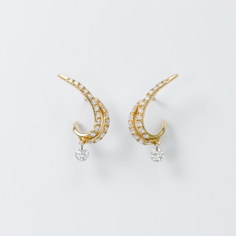 EE001]K18PGダイヤモンド/ピアス(ピンクゴールド): Hyacca | IMAYO