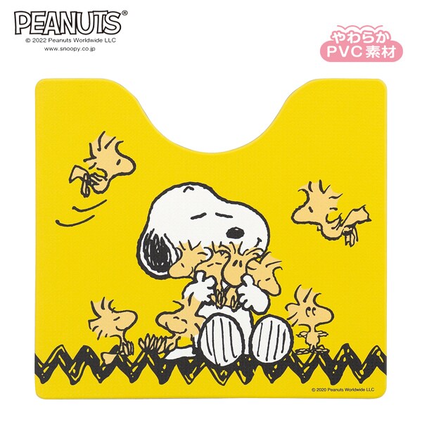 スヌーピーとウッドストックが可愛い、お手入れ簡単なPVCマット（約55