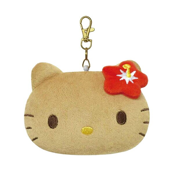 2002年製 ハローキティ ガングロ ヒョウ柄 携帯電話ホルダー カー用品