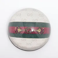 グッチ ホースビット ペーパーウェイト ガラス×レザー クリア A3441662