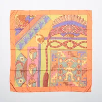 HERMES 90カレ シルク スカーフ HUACA PIRU 神聖なるペルー