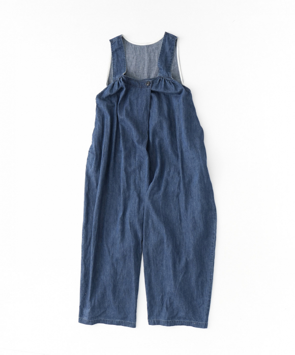 ネストローブ コットンリネンダンガリー サロペット cotton linen