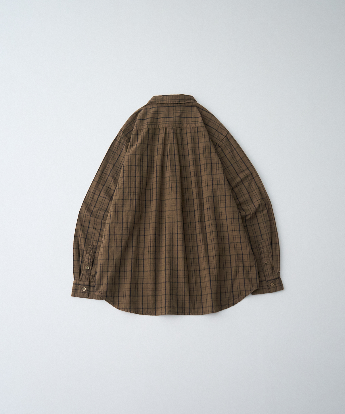 コットンリネン エシカルダイ チェックシャツ｜nest Robe / CONFECT