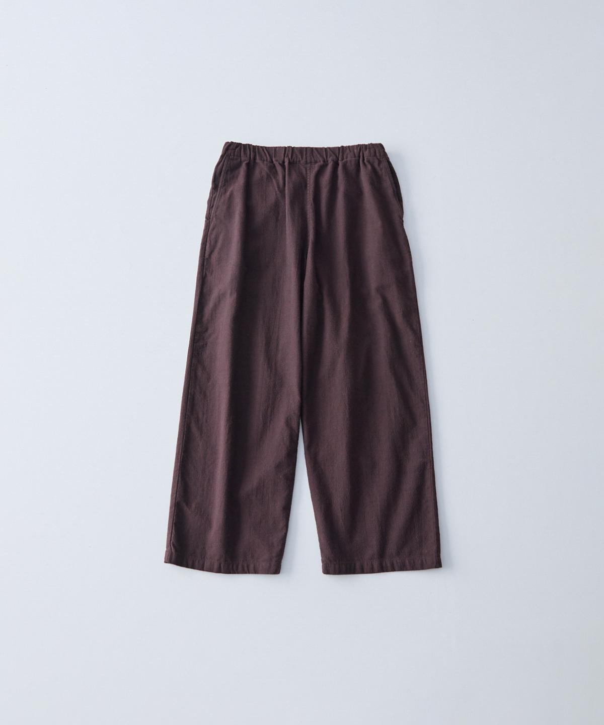 コットンシルクネップサージ イージーワイドパンツ｜nest Robe