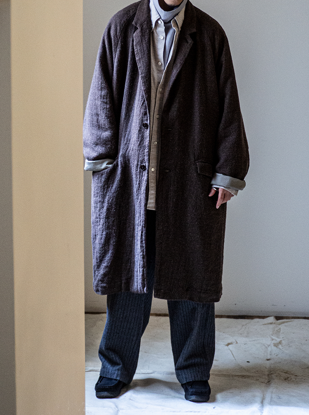 LINEN/WOOL VIYELLA｜nest Robe / CONFECT ONLINE SHOP