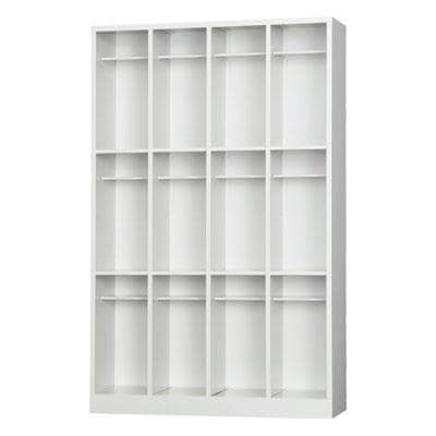 送料無料】 12人用 4列3段 シューズボックス オープンタイプ 中棚付き