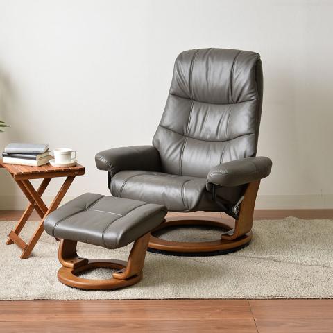 カリモク Karimoku 本革 回転式ラウンジチェア ソファ 一人